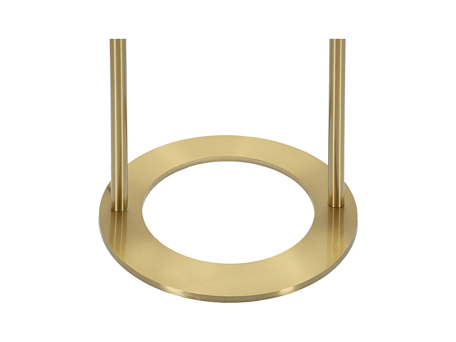 Staande lamp GLAMY ARC Ø 28X168 van goudkleurig metaal met wit glazen lampenkap