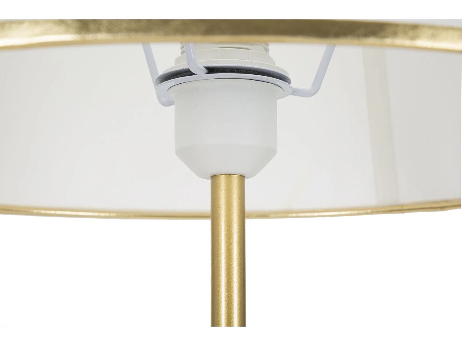 Lampada da terra in metallo bianco e oro cm Ø 61x154