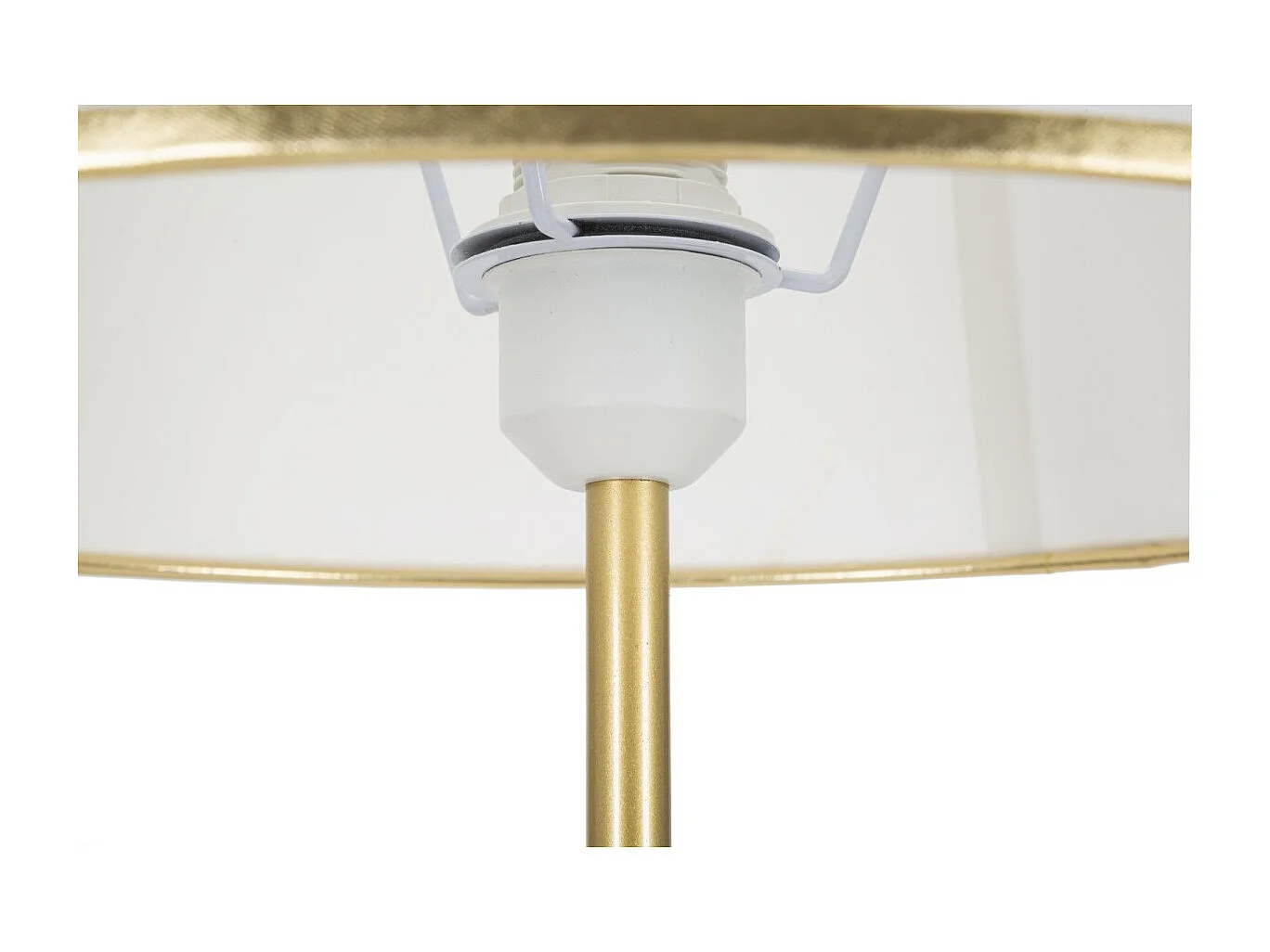 Lampadaire en Métal "Triply" 154cm Blanc & Or