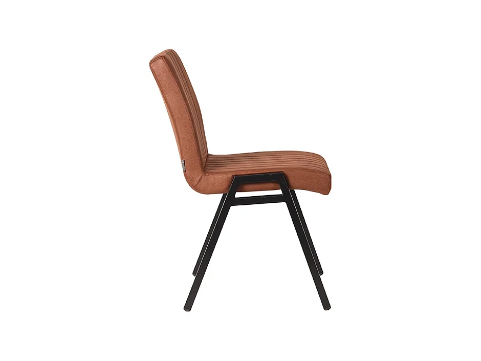 Esszimmerstuhl Matz - Cognac - Mikrofaser - 2er-Set