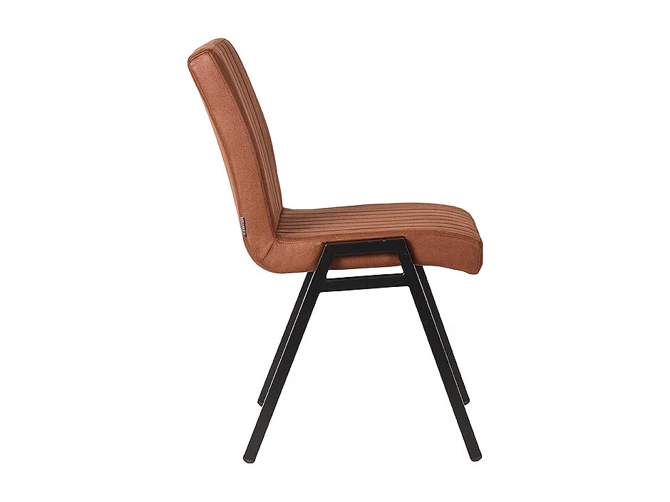 Chaise de salle à manger Matz - Cognac - Microfibre - lot de 2