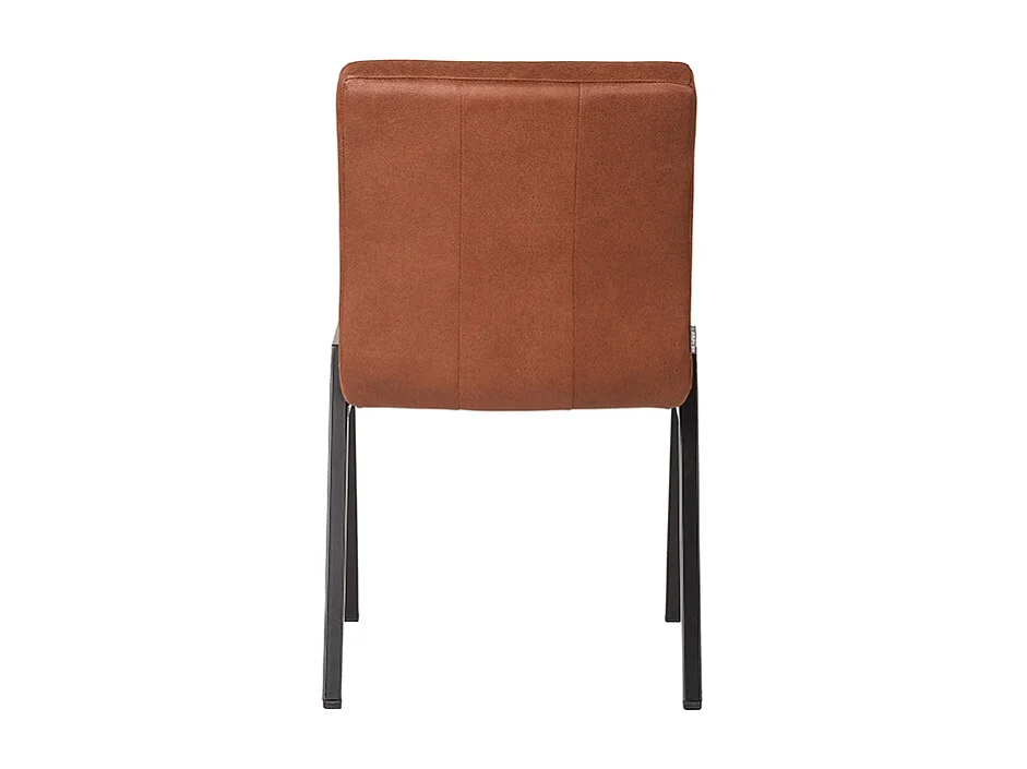 Chaise de salle à manger Matz - Cognac - Microfibre - lot de 2