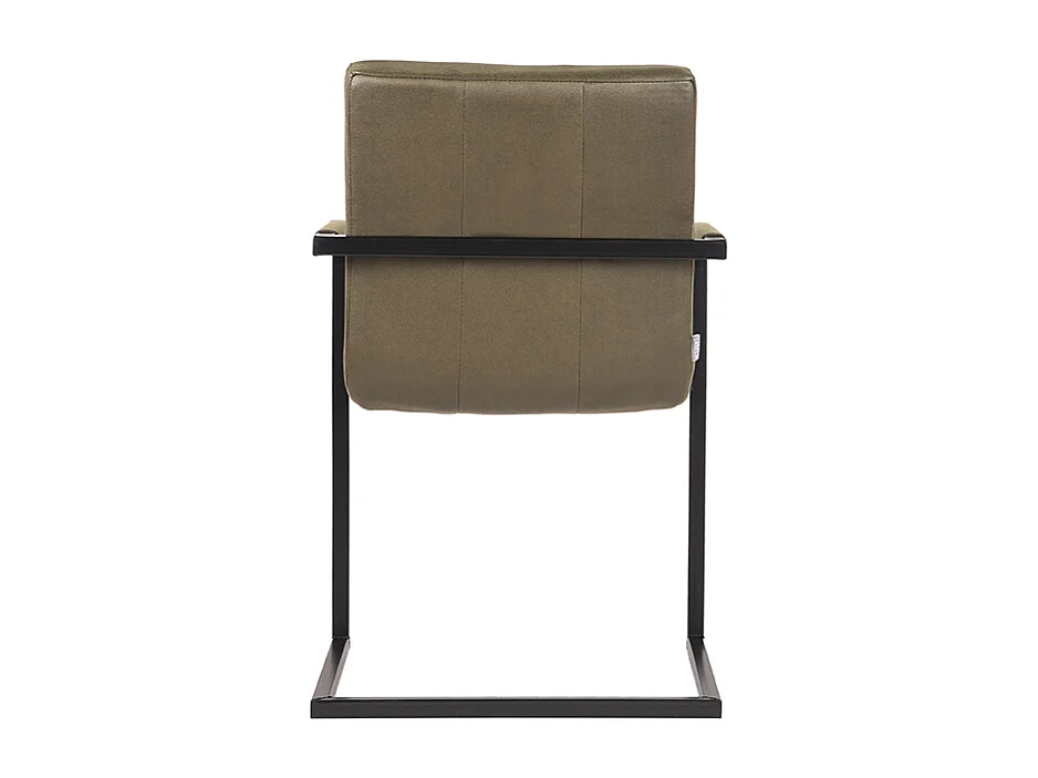 Silla de comedor Milo - Verde militar - Microfibra - Juego de 2