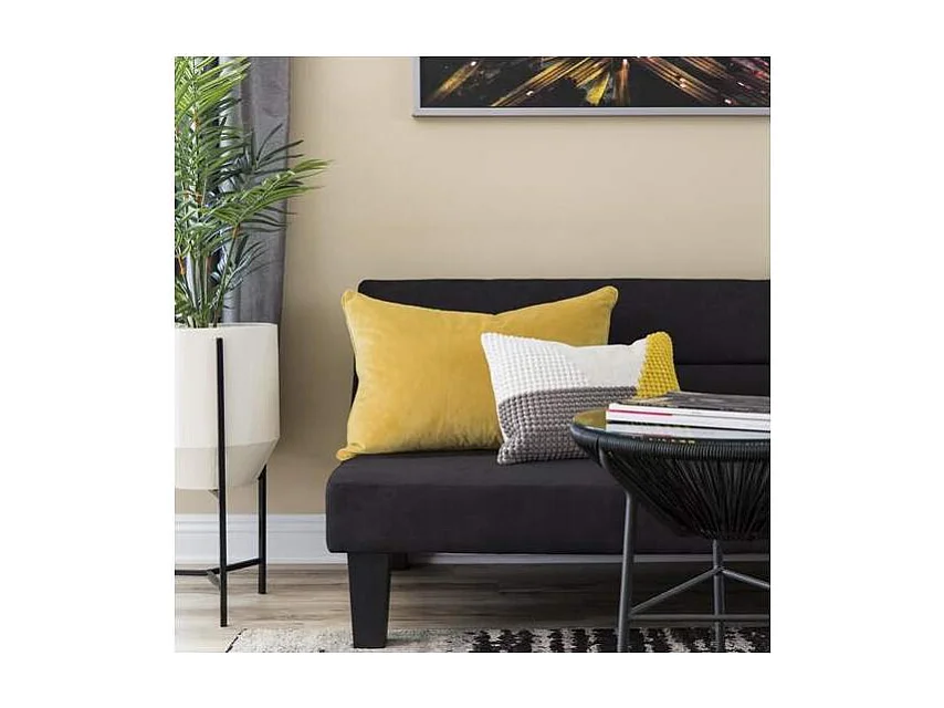 Divano letto 2 posti clic clac in microfibra effetto velluto Platano