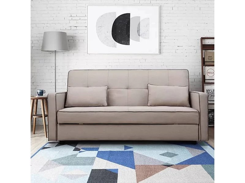 Divano letto 2 posti clic-clac tessuto contenitore 185 x 90 Roverella