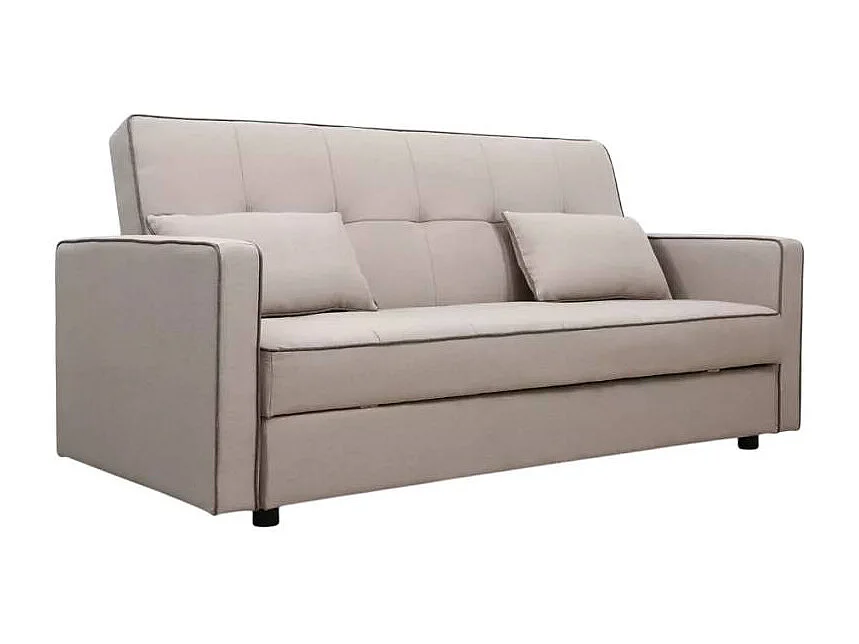 Divano letto 2 posti clic-clac tessuto contenitore 185 x 90 Roverella