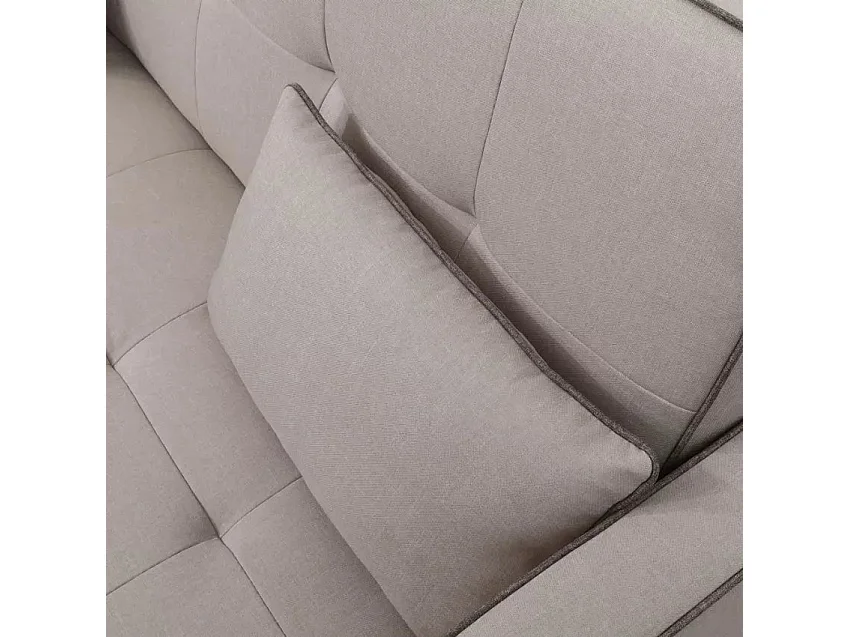 Sofá cama clásico 2 plazas en tejido con contenedor Zalto - Beige