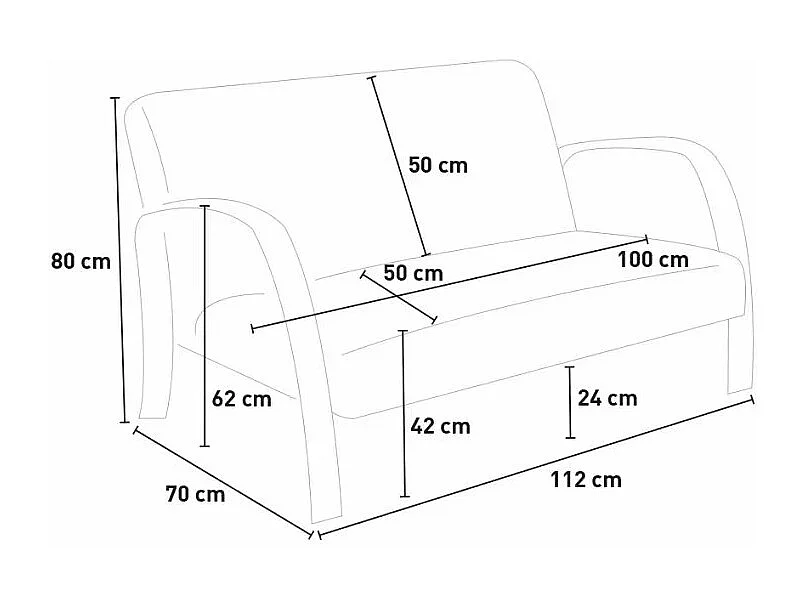 Sofá, sillón, reposapiés de salón escandinavo de madera y tela Gyda - Gris Oscuro