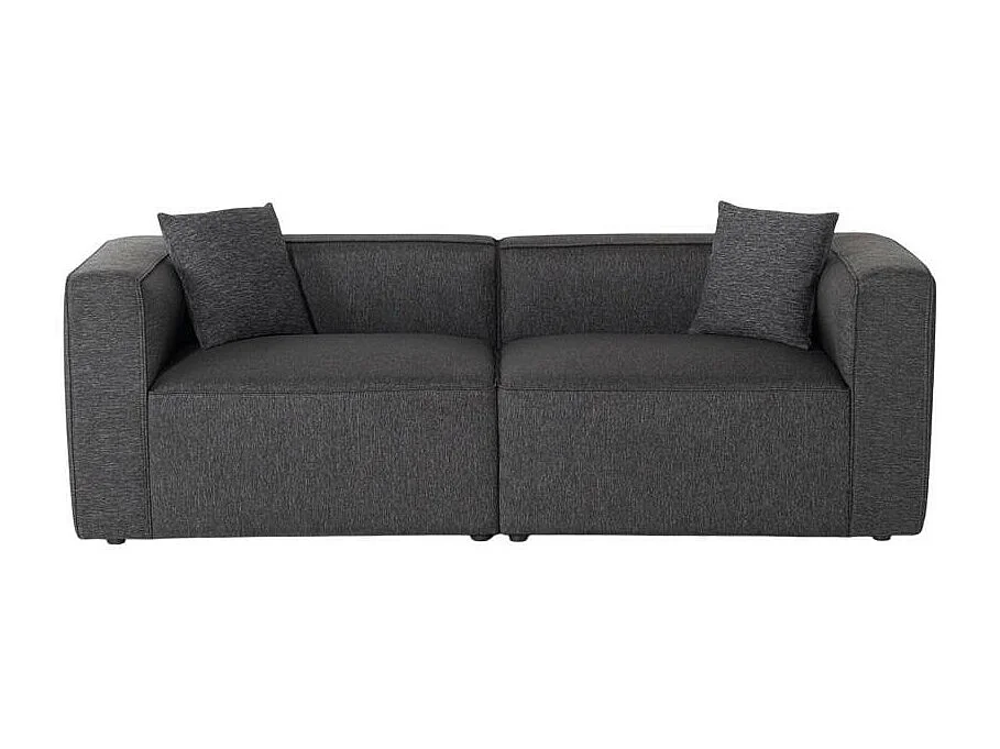 Sofá de 3 plazas modular de tela moderno para el salón Neko - Gris Oscuro