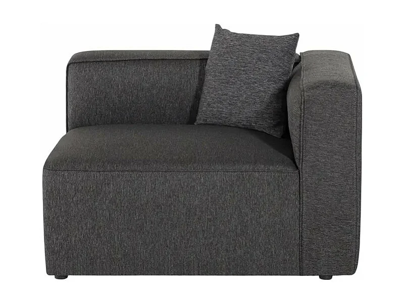 Sofá de 3 plazas modular de tela moderno para el salón Neko - Gris Oscuro