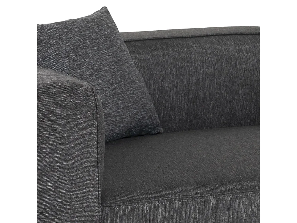 Sofá de 3 plazas modular de tela moderno para el salón Neko - Gris Oscuro