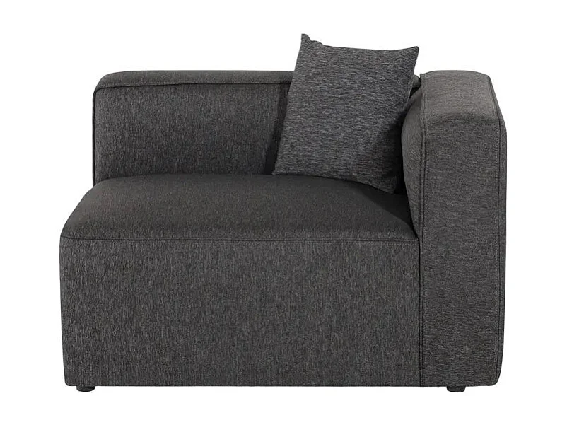 Sofá de 3 plazas modular de tela moderno para el salón Neko - Gris Oscuro