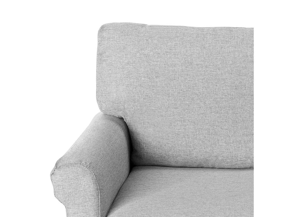 Sofá de 2 plazas de diseño clásico moderno para salones y salas de estar en tejido Epoque - Gris claro