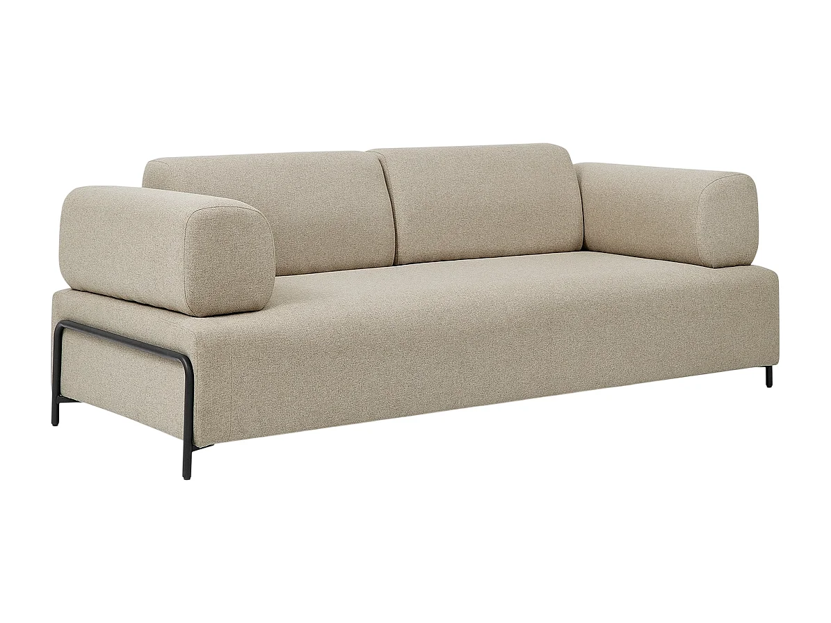 Sofá modular de 3 plazas de diseño moderno por módulos con mesitas Diadema - Beige