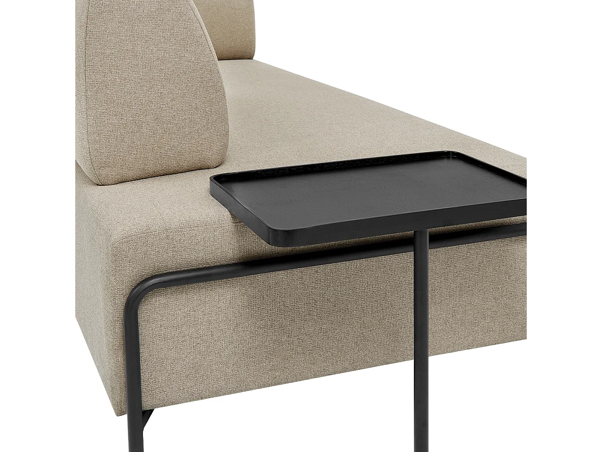 Sofá modular de 3 plazas de diseño moderno por módulos con mesitas Diadema - Beige