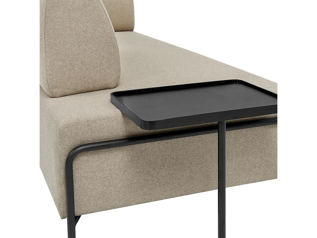 Sofá modular de 3 plazas de diseño moderno por módulos con mesitas Diadema - Beige