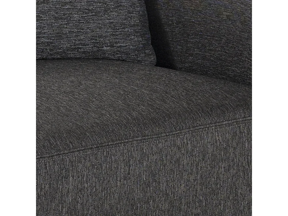 Canapé modulaire 3 places en tissu modulable avec méridienne d'angle Lorys - Gris foncé