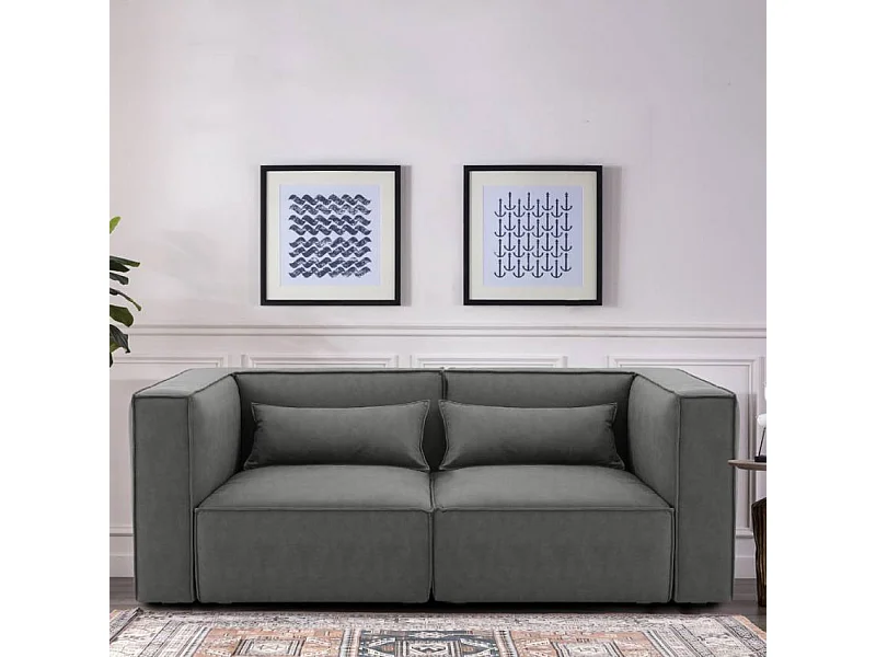 Divano 2 posti confortevole design moderno in tessuto Corniolo