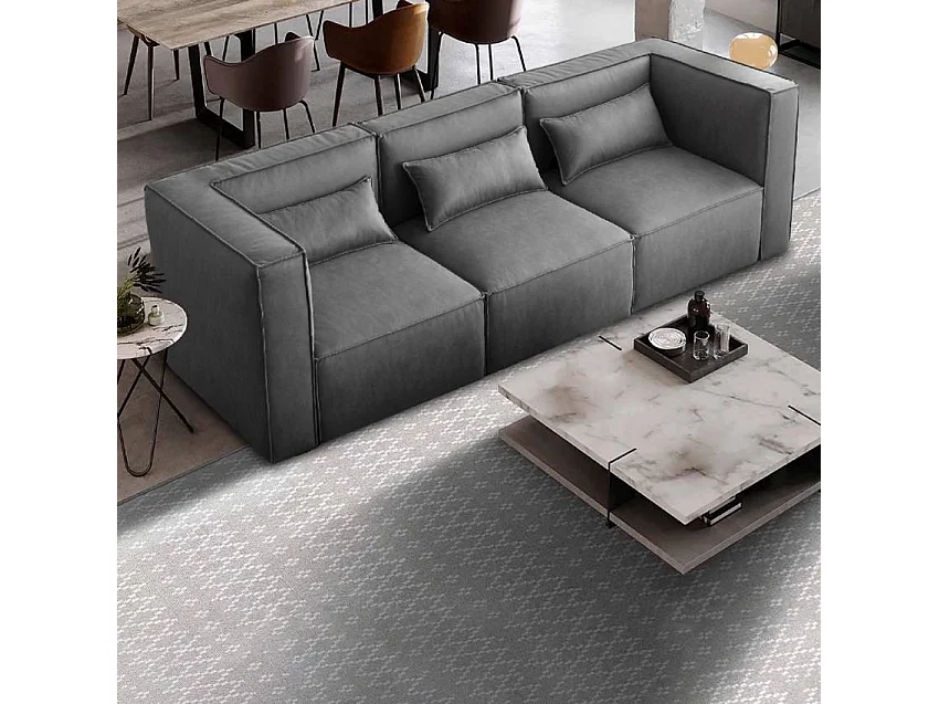 Modernes modulares 3-Sitzer-Sofa aus Stoff Solv