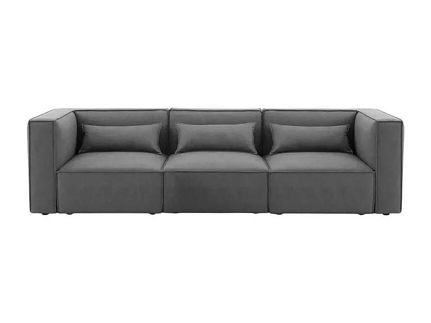 Canapé modulable 3 places confortable moderne en tissu Solv