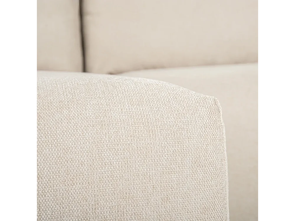 Modulares beiges 3-Sitzer-Ecksofa mit modularem Liegestuhl Mozy