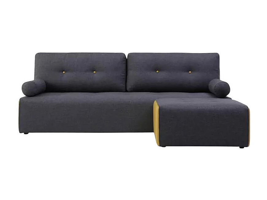 Sofá de 2-3 plazas en tela de estilo moderno con puf Luda