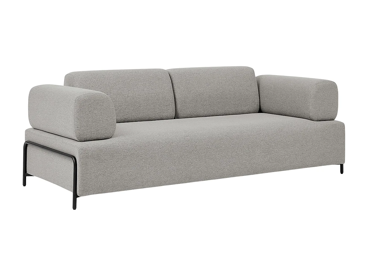 Sofa modular 3-Sitzer modernes Design mit Beistelltischen Diadema - Hellgrau