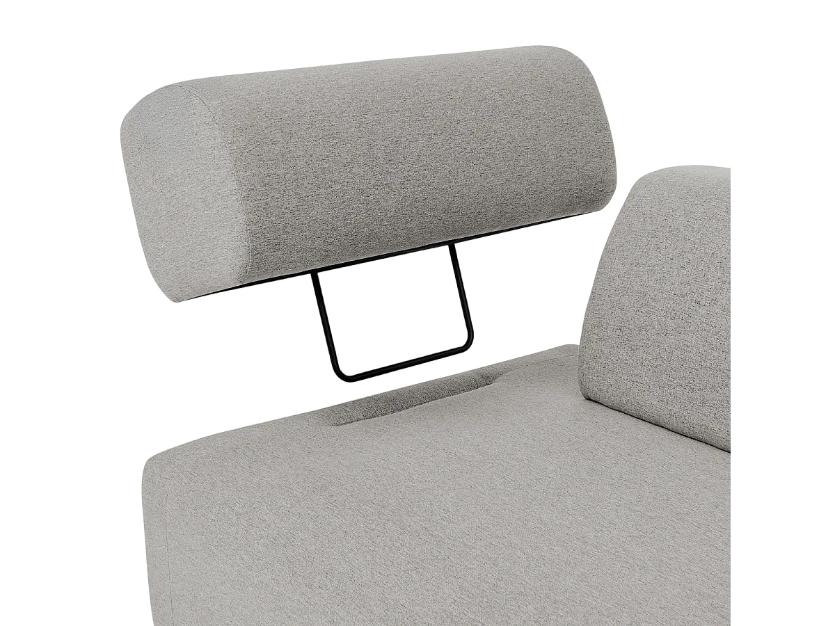Sofa modular 3-Sitzer modernes Design mit Beistelltischen Diadema - Hellgrau