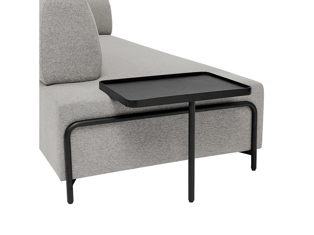 Sofa modular 3-Sitzer modernes Design mit Beistelltischen Diadema - Hellgrau