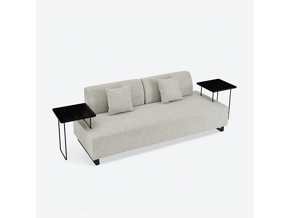 Canapé 3 places modulable avec coussins tables basses modulaires Salus