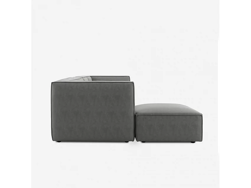 Modernes modulares 2-Sitzer-Sofa aus Stoff mit Ottomane Solv