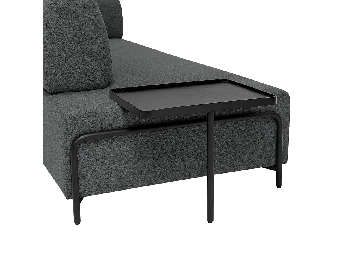 Divano moderno modulare 3 posti con tavolini integrati Carrubo