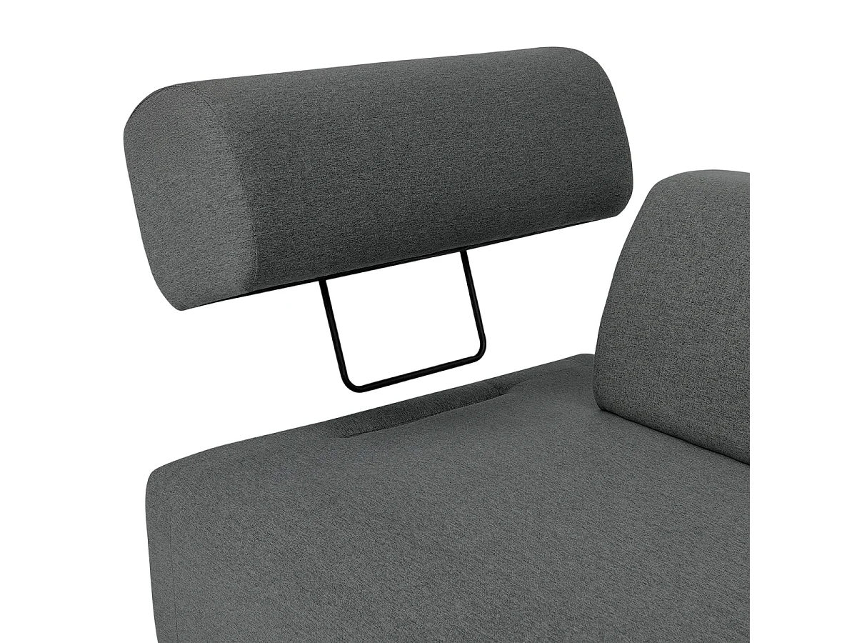 Sofa modular 3-Sitzer modernes Design mit Beistelltischen Diadema - Dunkel Grau