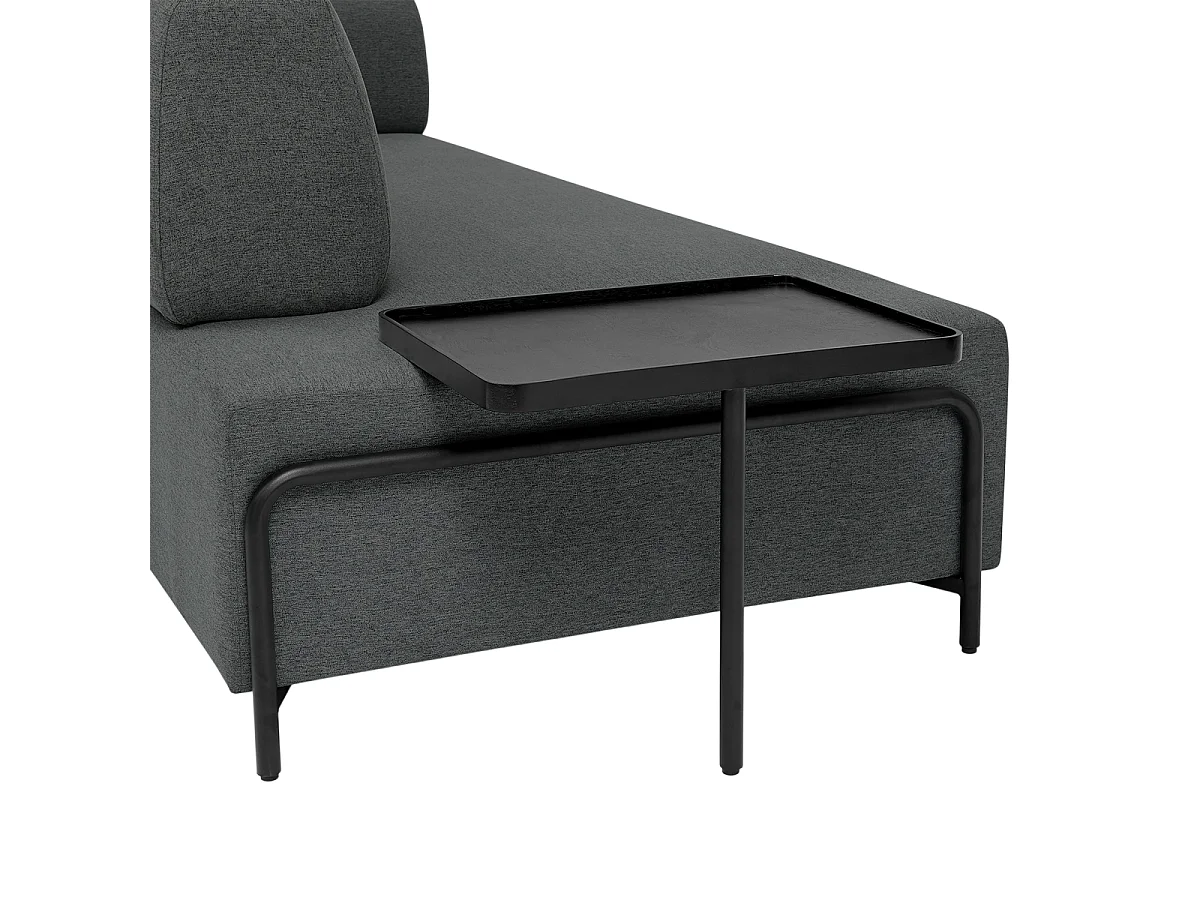 Sofa modular 3-Sitzer modernes Design mit Beistelltischen Diadema - Dunkel Grau