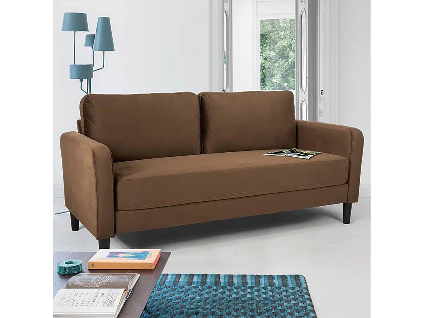 Divano 3 posti design moderno in tessuto camere salotti Lagerstroemia