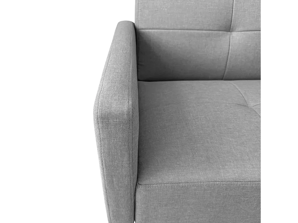 Divano letto 2 posti bracciolo porta bicchieri nordico Pino cembro