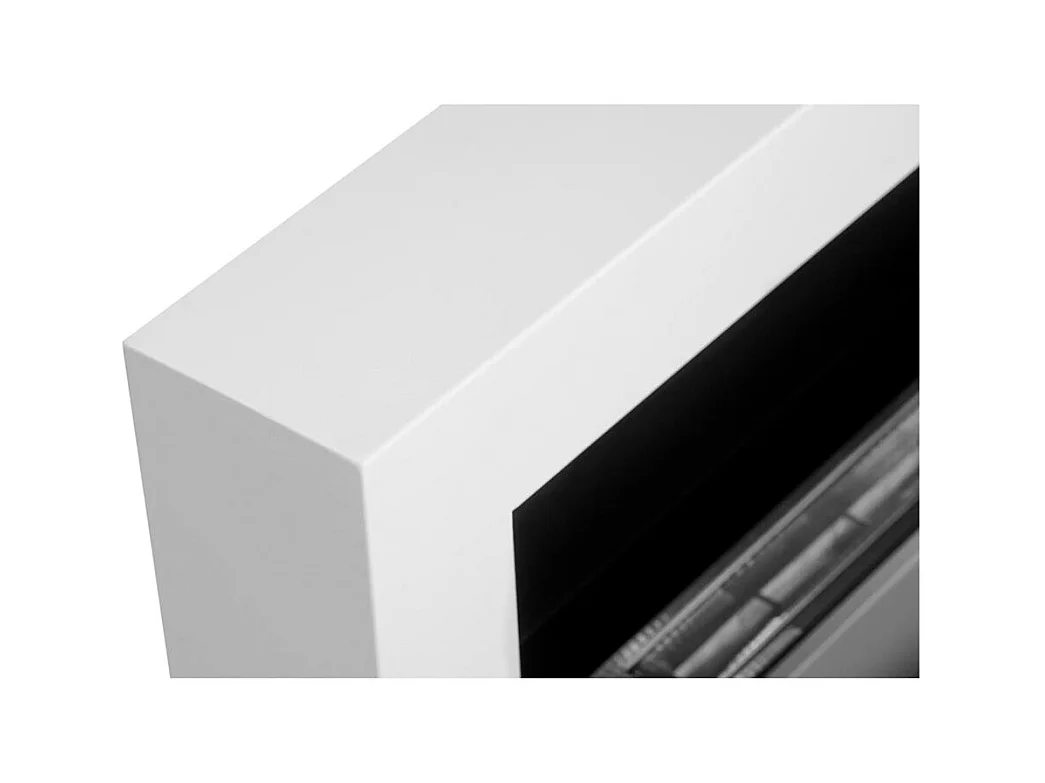 Bioethanolkamin Wandbiokamin Siena weiß L 90 x T 12 x H40