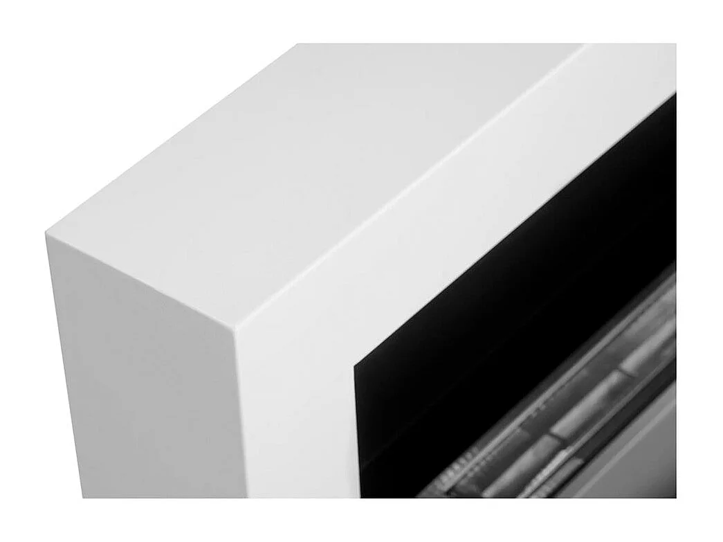 Cheminée bioéthanol murale biocheminée Siena blanc L 90xP 12xH40