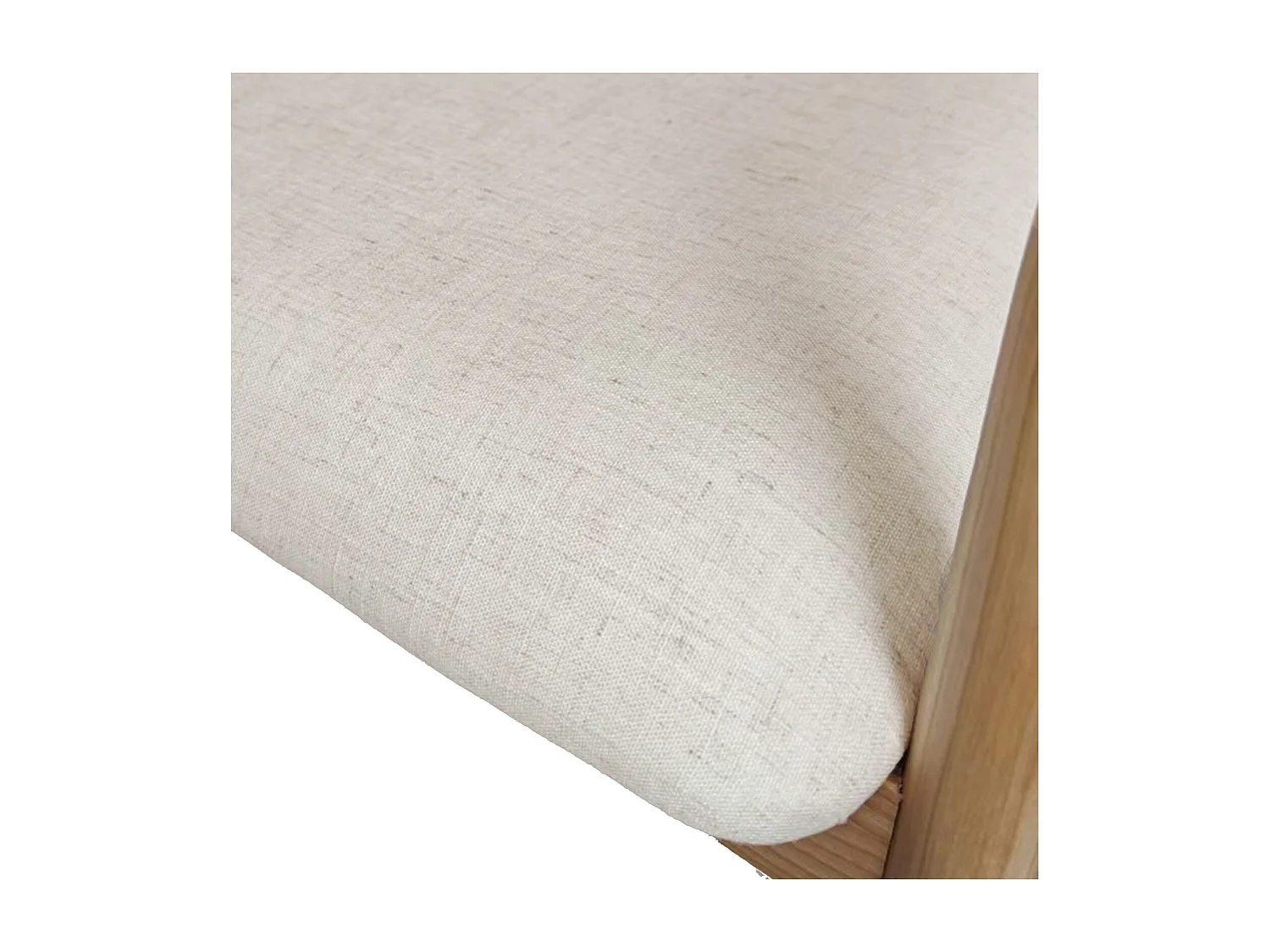 TITO-Fauteuil de table en Frêne et Lin naturel Ecru (x2)