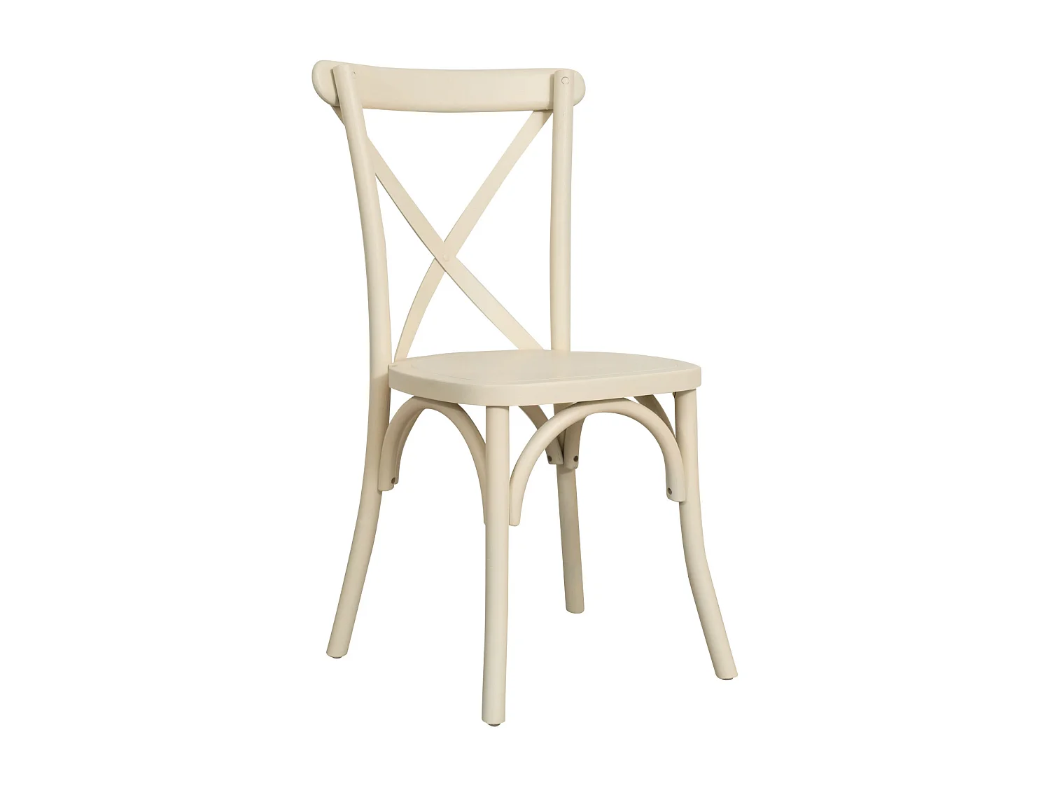 BISCOTTINI - Chaise Harmonie - Bois de frêne massif vintage finition blanche - Chaise de bistrot - Chaise de jardin - Chaise de cuisine - 42x43x88 cm