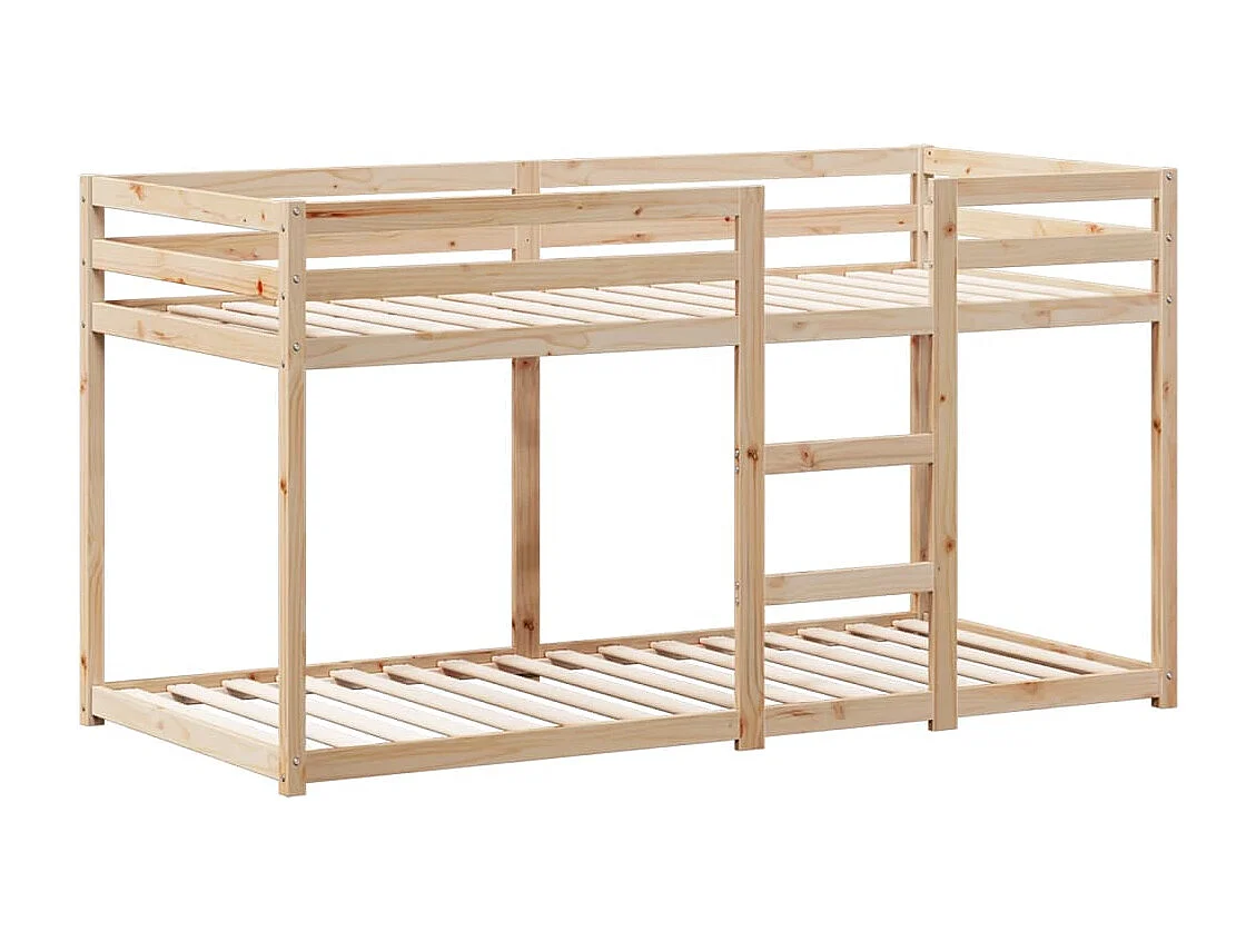 Etagenbett mit Dach 75x190 cm Massivholz Kiefer