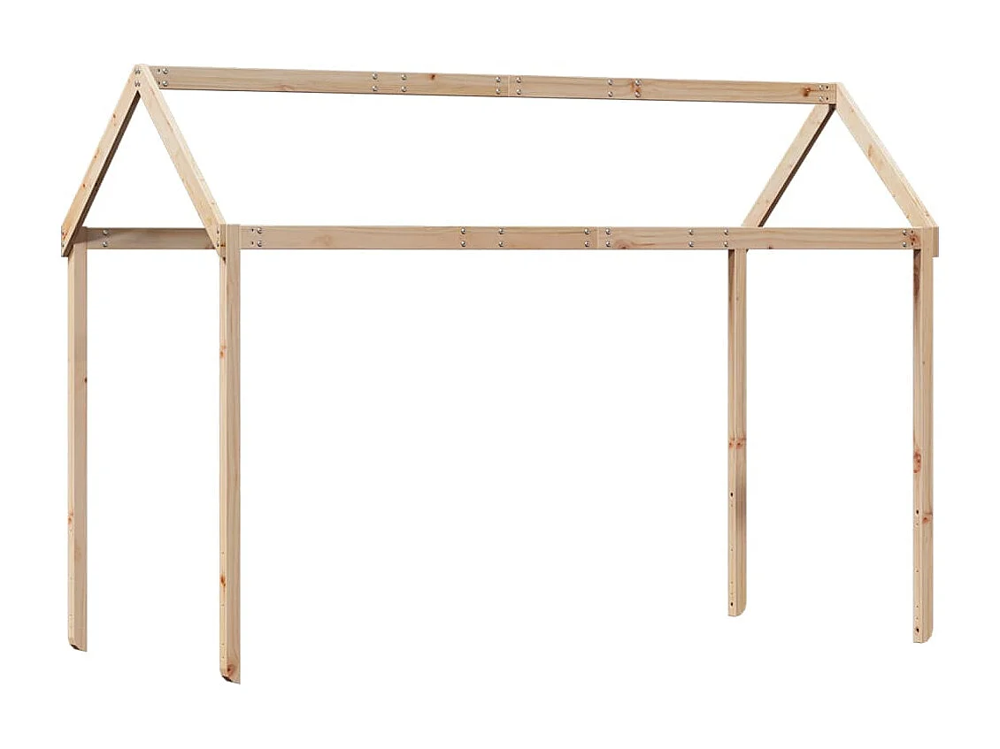 Etagenbett mit Dach 75x190 cm Massivholz Kiefer