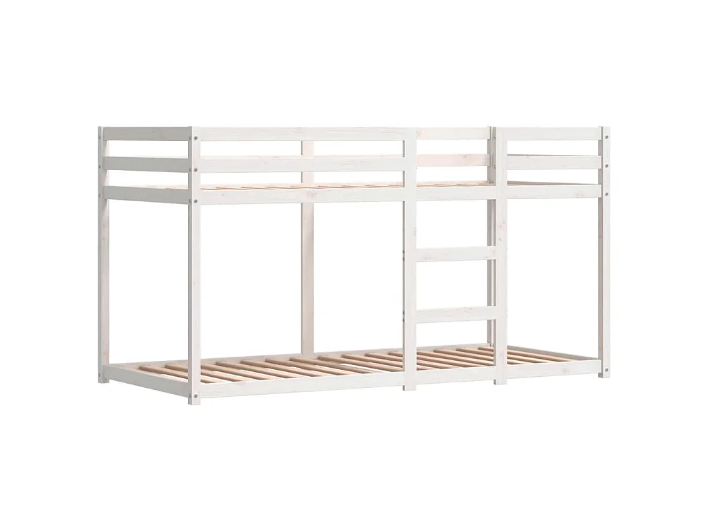 Stapelbed met gordijnen 75x190 cm grenenhout roze