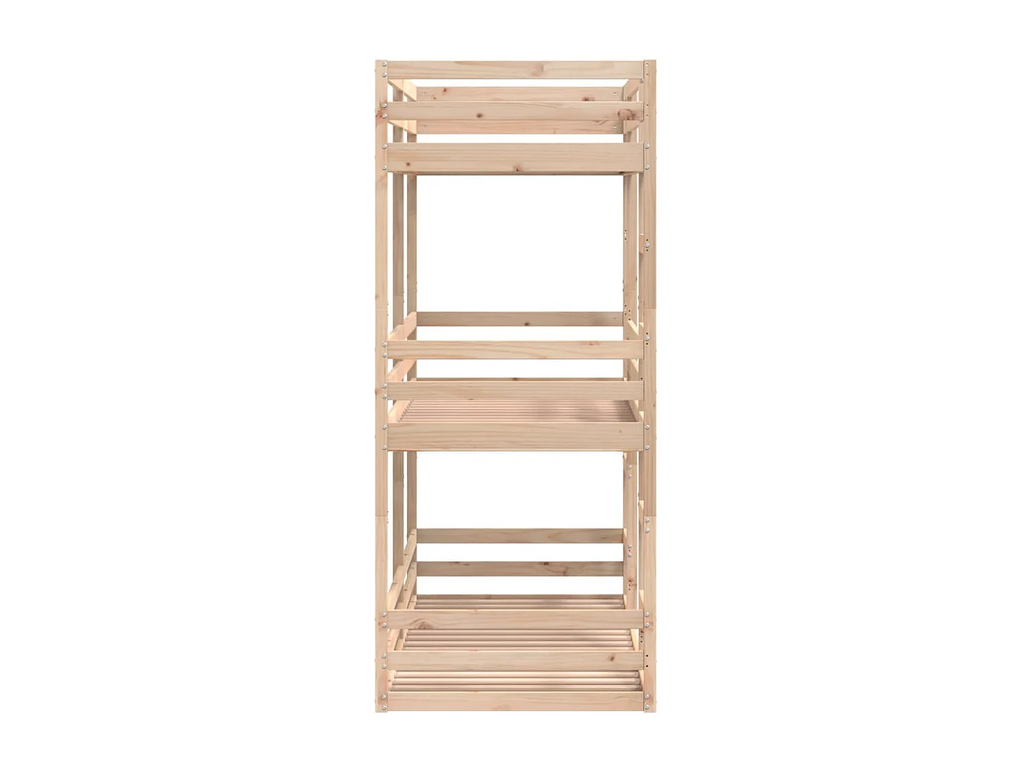 Lit superposé triple sans matelas 75x190 cm bois de pin massif