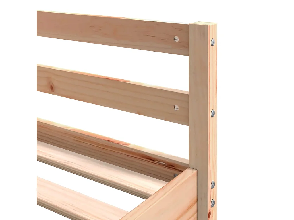 Lit superposé et bureau et échelle 160x200cm bois de pin massif