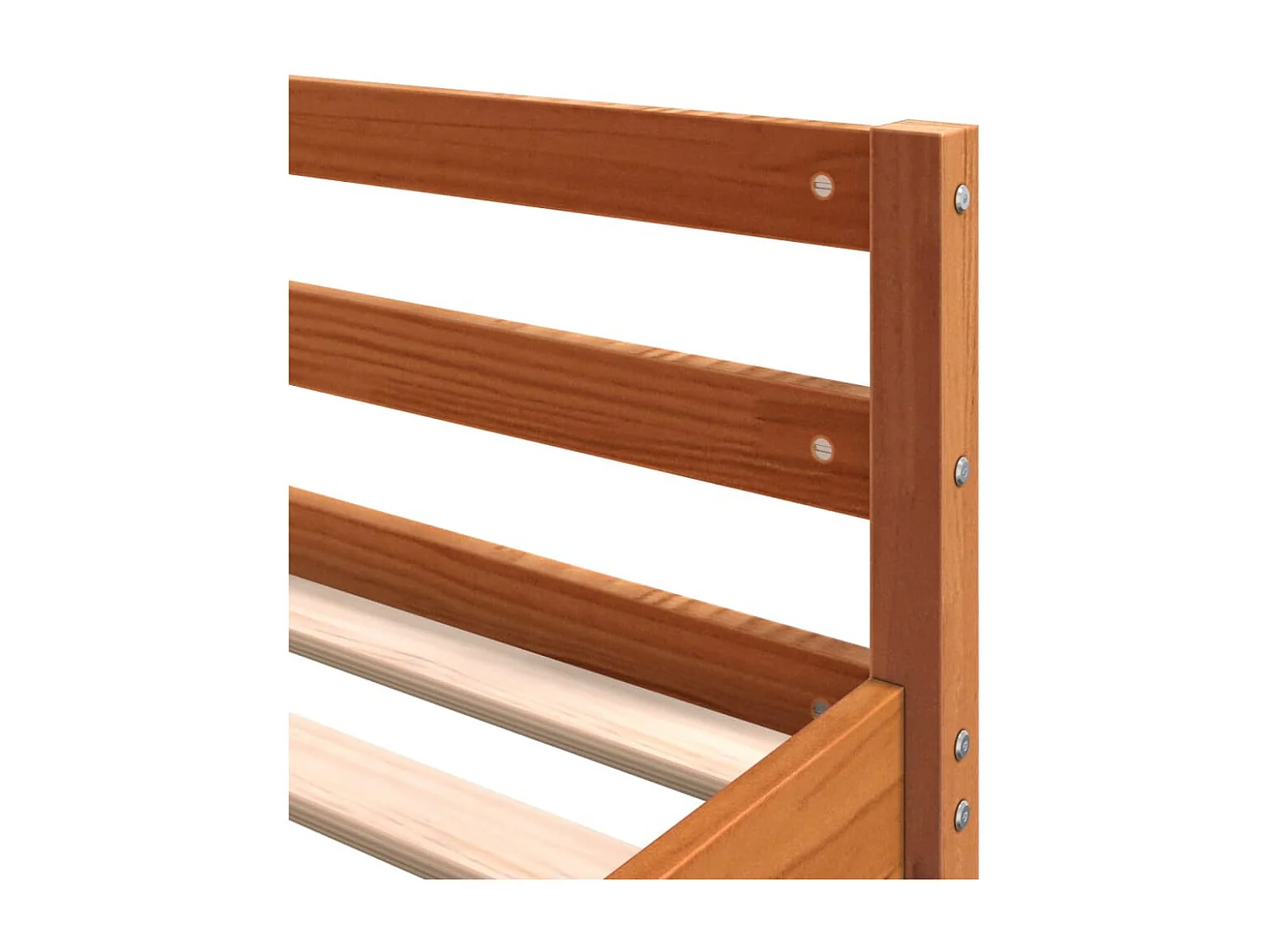 Hochbett mit Schreibtisch & Leiter Braun 160x200 cm Kiefernholz