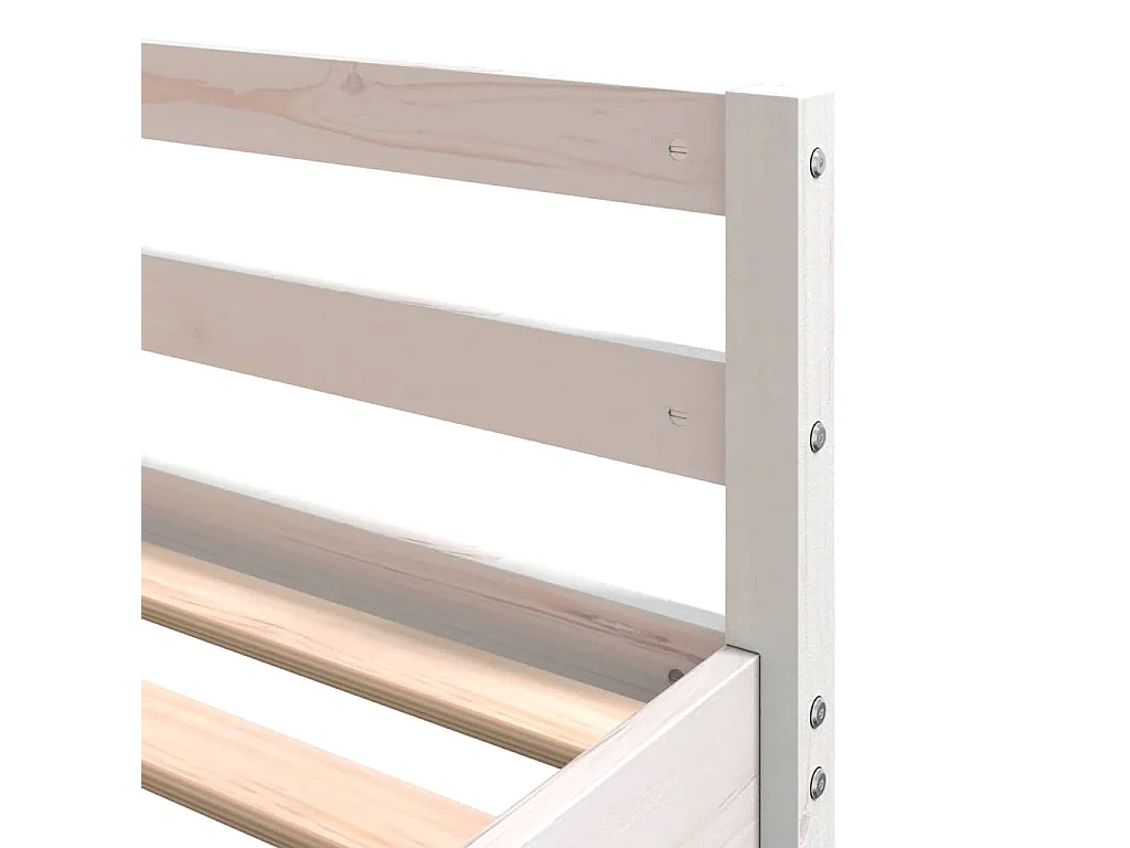 Lit superposé et bureau et échelle 160x200cm bois de pin massif