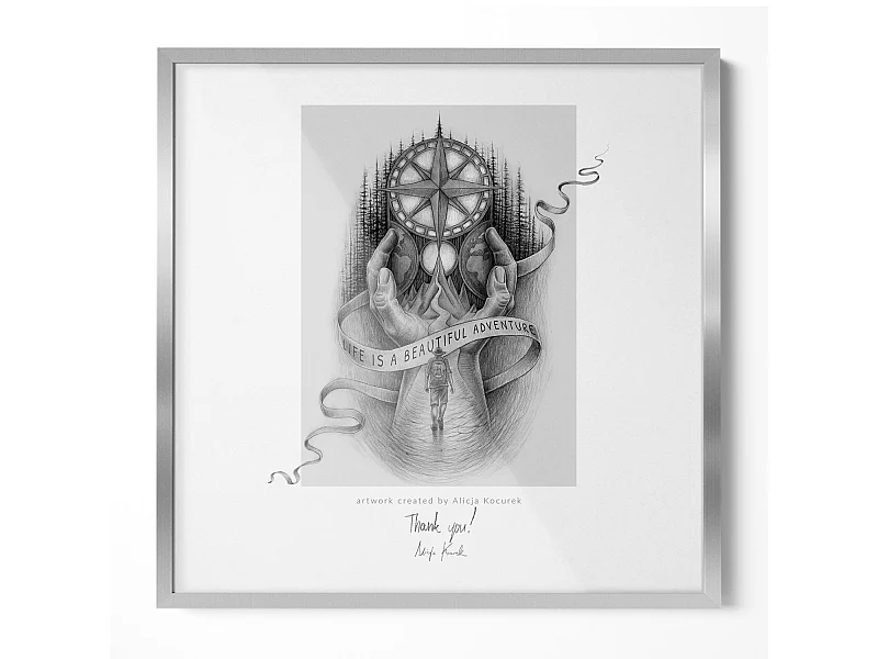 Bilderrahmen für Fotos und Poster 50x50 cm – Bilderrahmen in silberner Farbe, Acrylglas, vertikale und horizontale Montage