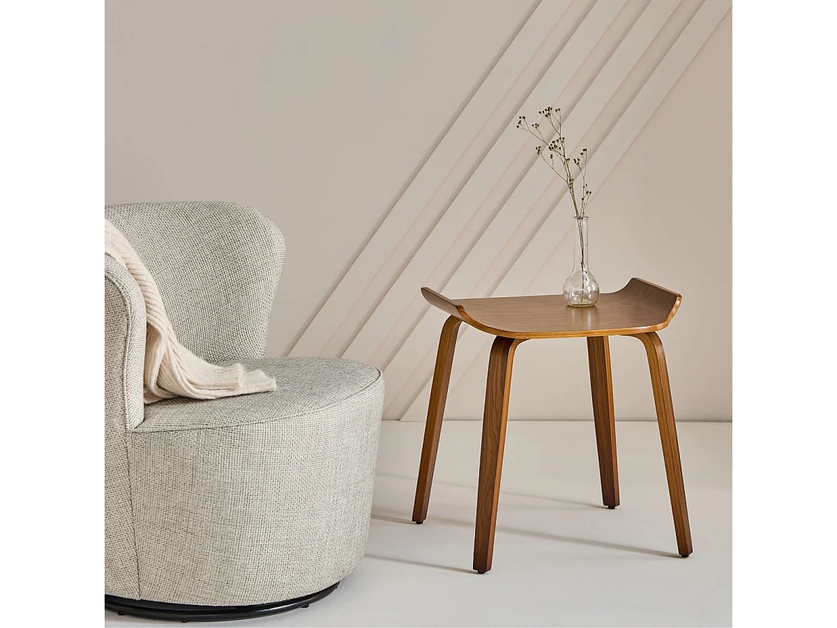 Bout de canapé finition noyer H53,5 cm - ANATOLE