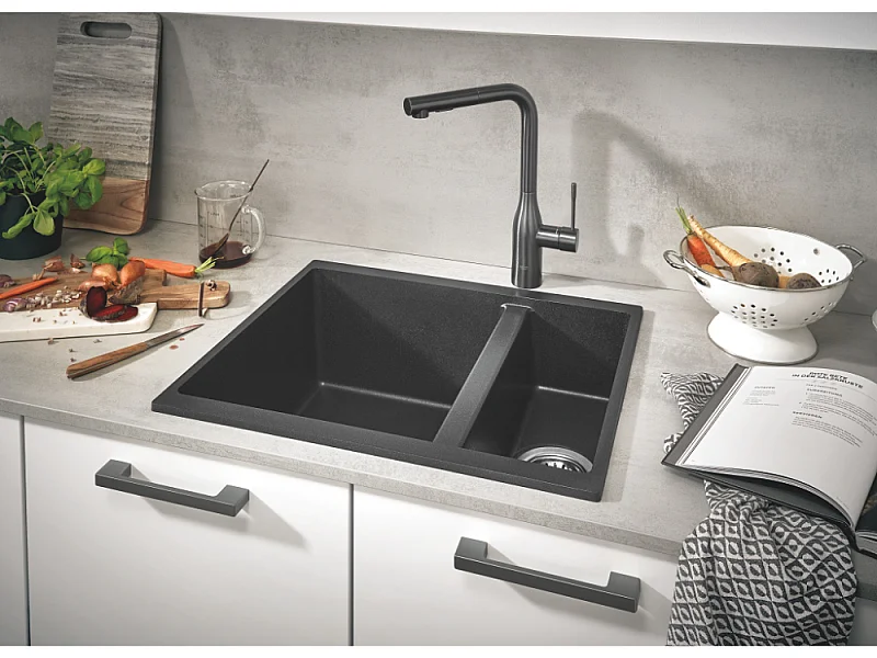 GROHE Evier composite K500 Noir Granite 31648AP0